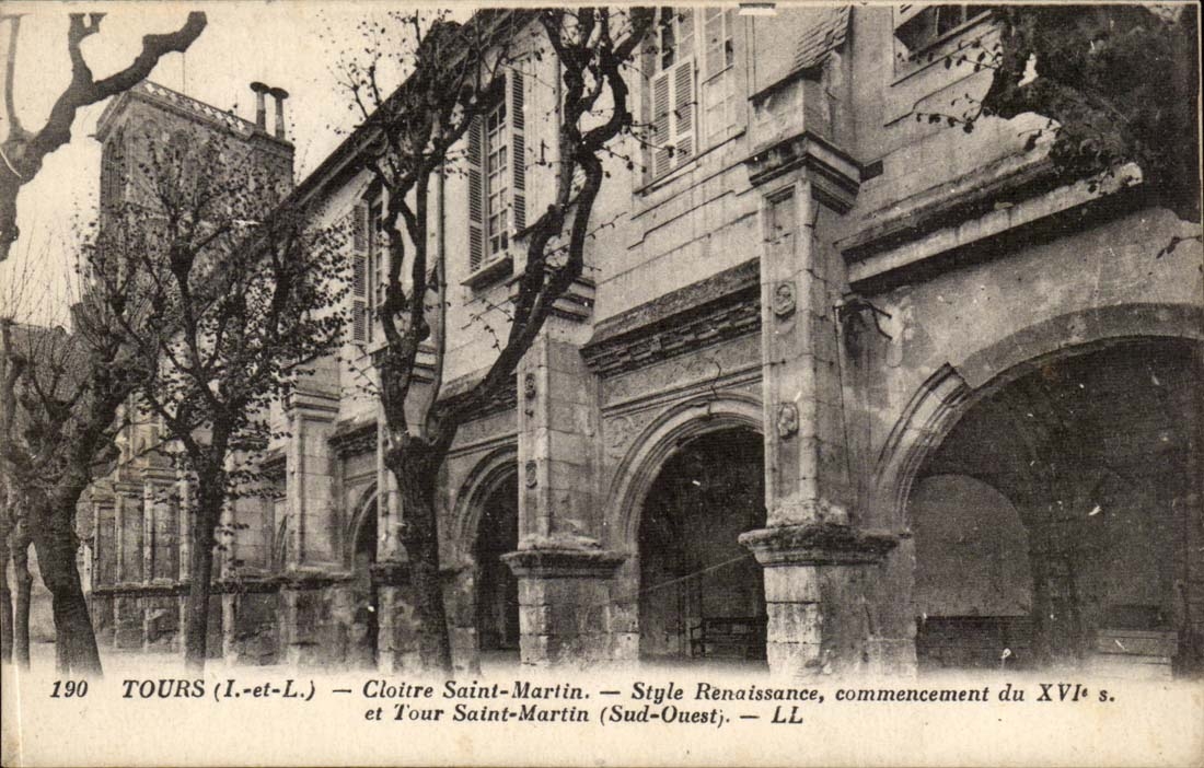 Tours CPA Cloitre de St Martin Style Renaissance Tour Saint Martin