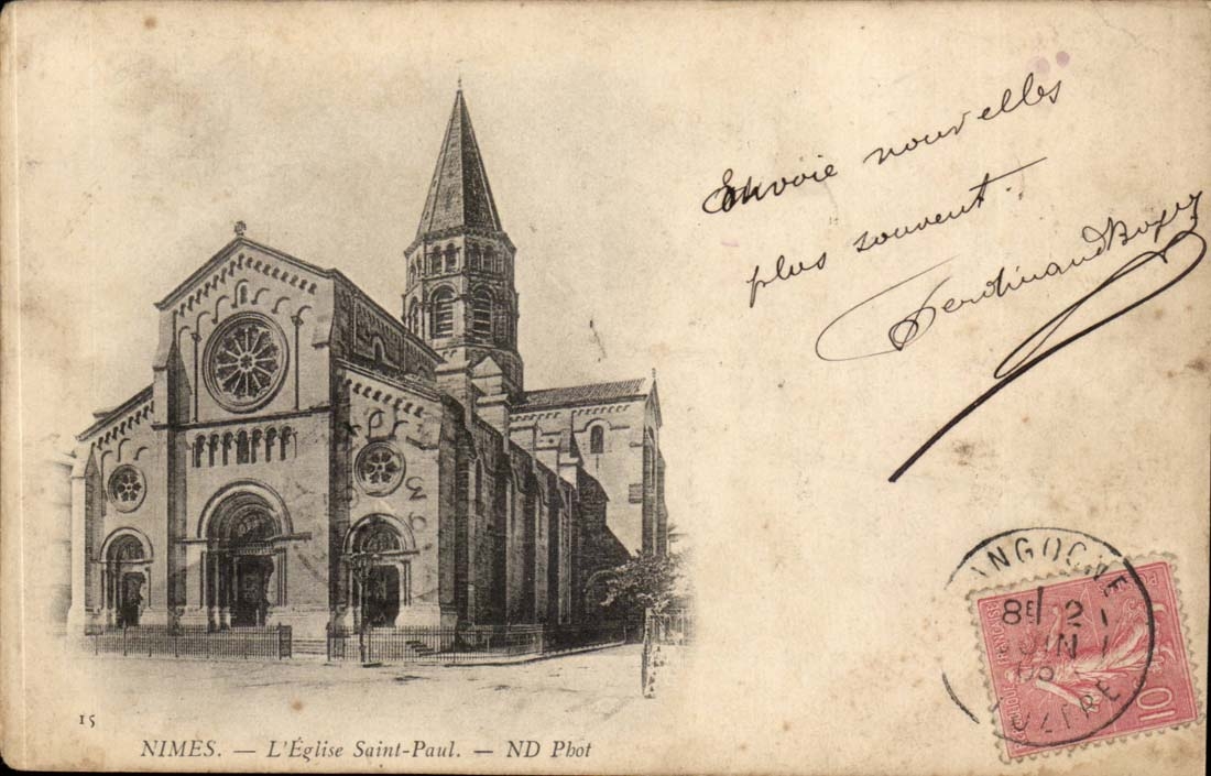 Nimes CPa die Saint Paul-Kirche