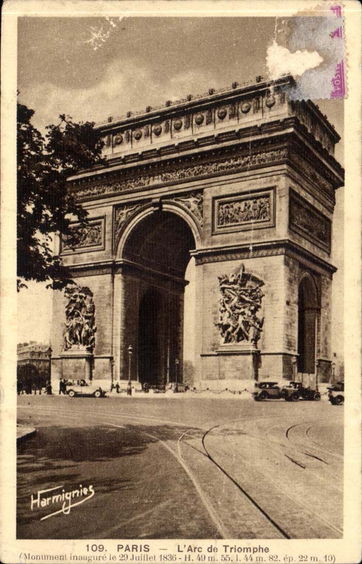 Paris CPA Arc de triomphe 