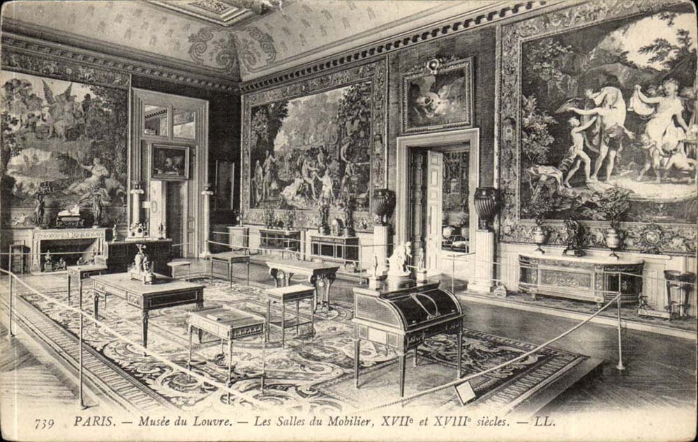 Paris CPA Musee du Louvre Les salles de mobilier 17eme et 18eme