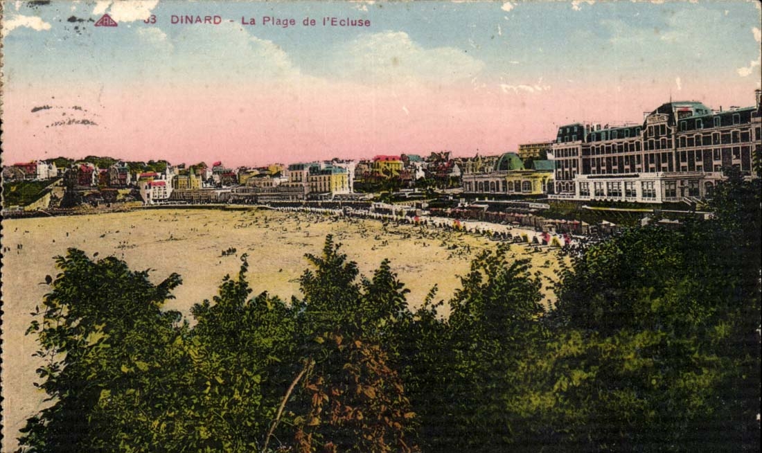 Dinard CPA der Strand des Verschlusses