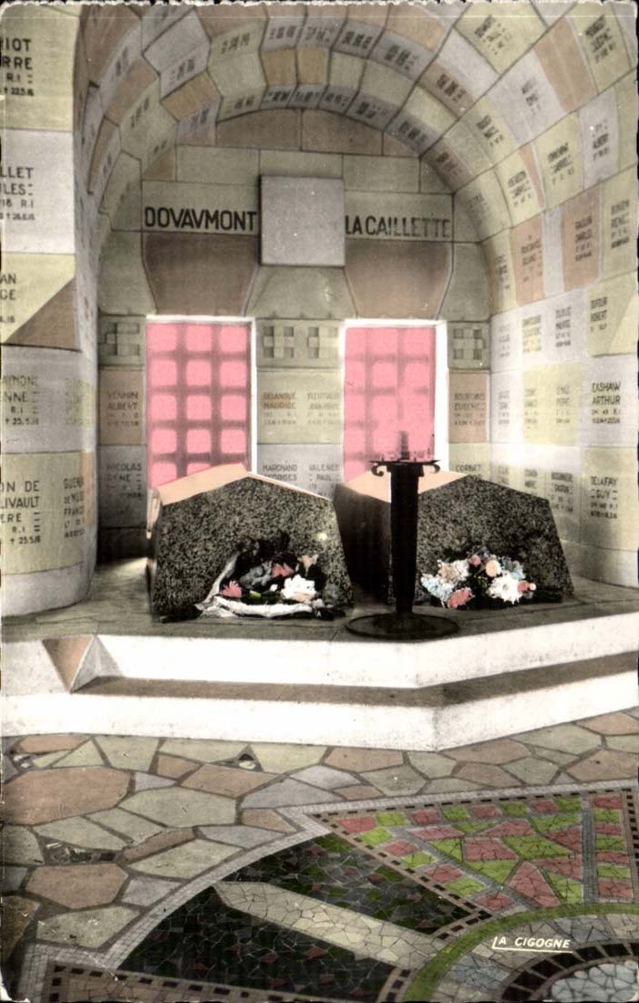 The ossuary of Douaumont MODERN CARD Cell in the cloister