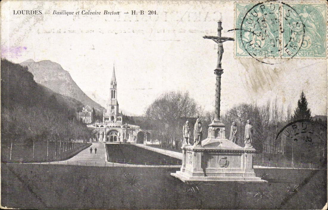 Lourdes CPA Basilica E Breton martyrdom
