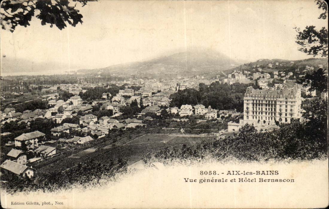 Ansicht Aix-les-BainsCPA und Bernascon Hotel