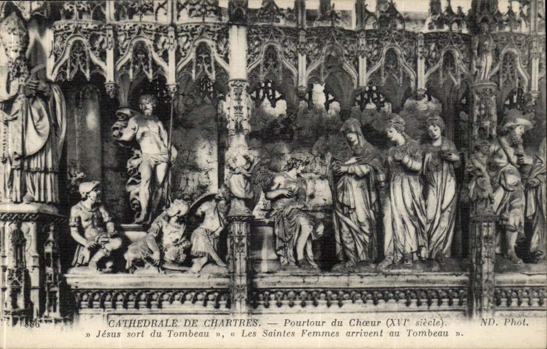 Cathedral of Chartres CPA Portour of the Jesus chorus leaves the tomb