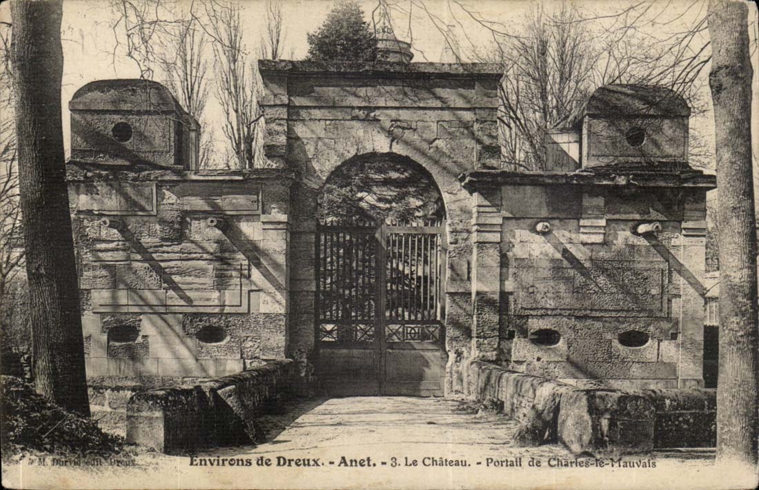 Surroundings of Dreux CPA Anet the castle Gate of Charles the Bad one