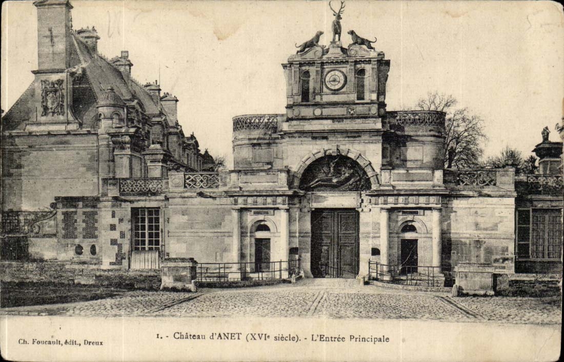 Castle of Anet CPA the main entrance