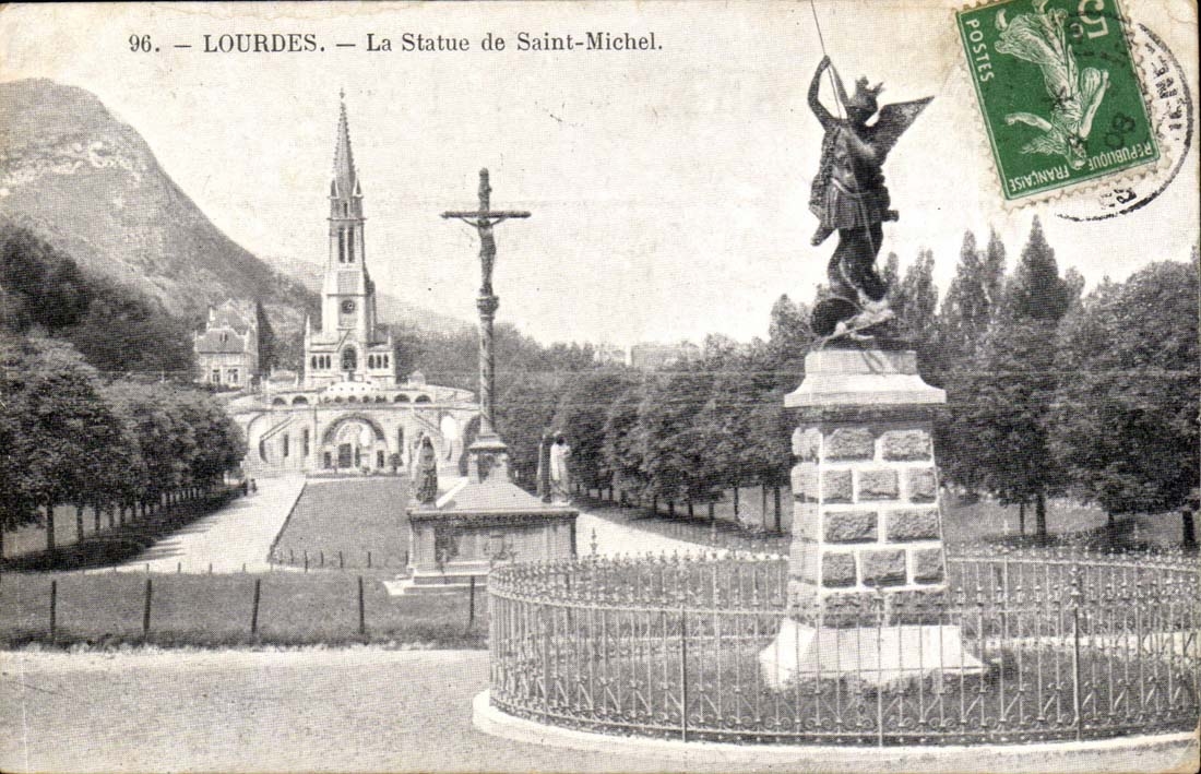 Lourdes CPA Statue of Michel Saint