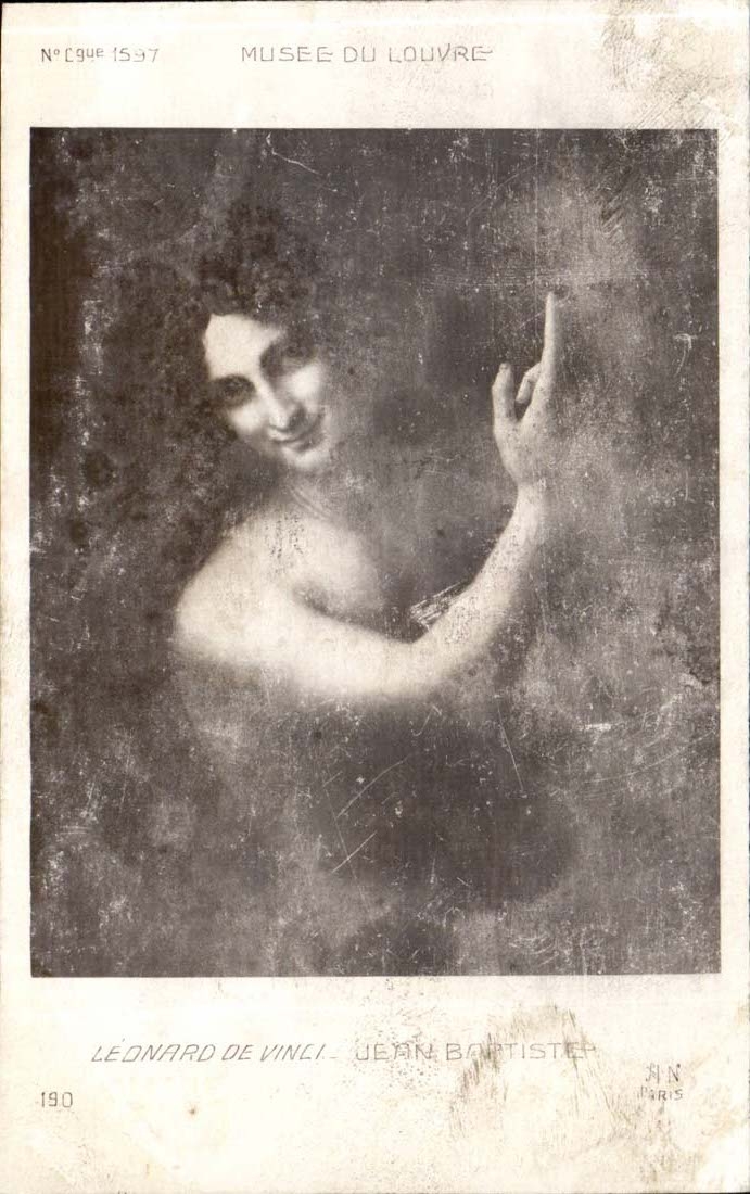 CPA Musee du Louvre Ecole Italienne Lionardo da Vinci Leonard de Vinci Jean Baptiste