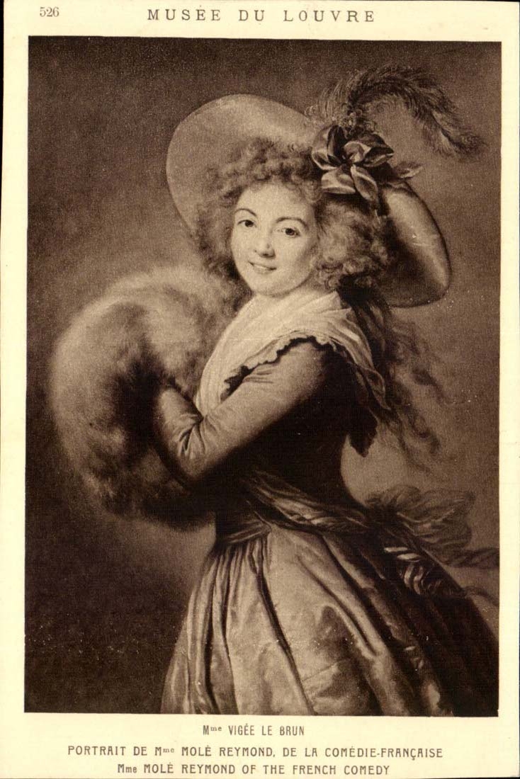 Museum of Louvre CPA Mrs Vigee the Brown Portrait of Mrs Mole Reymond of the French Comedy
