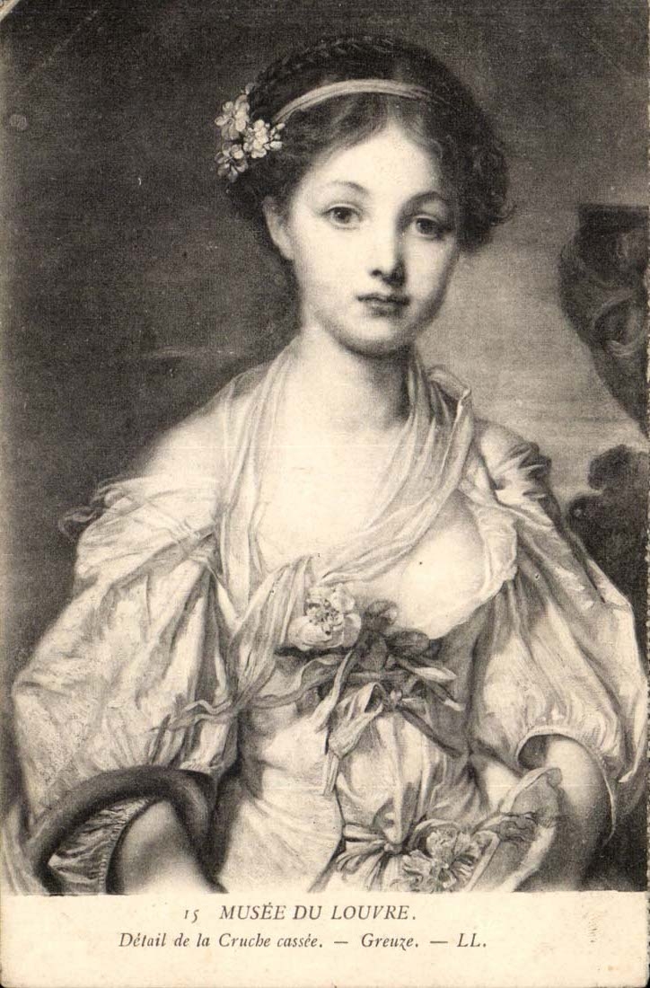 Musee du Louvre CPA Detail de la cruche cassee Greuze