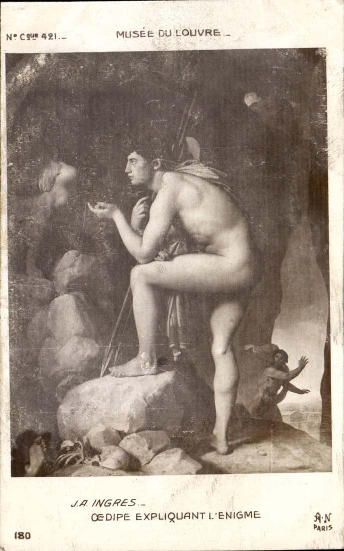 CPA Musee du louvre Ingrs Oedipe expliquant l'enigme
