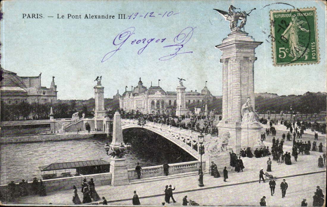 Paris CPA the bridge Alexandre III