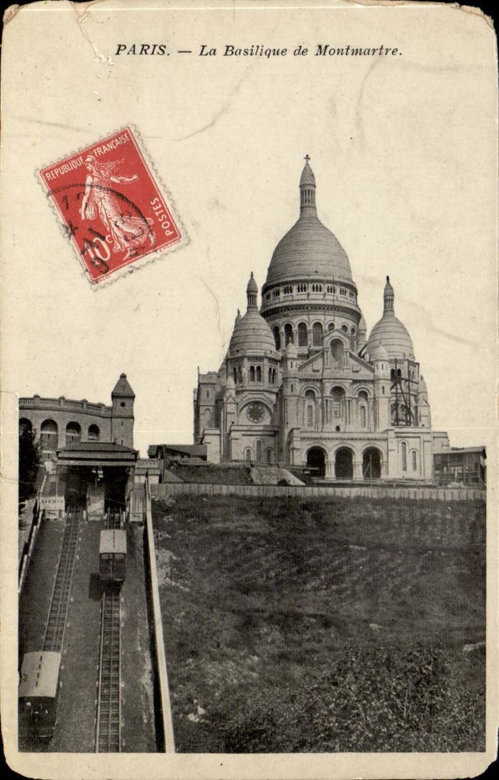 Paris CPA La basilique de Montmartre