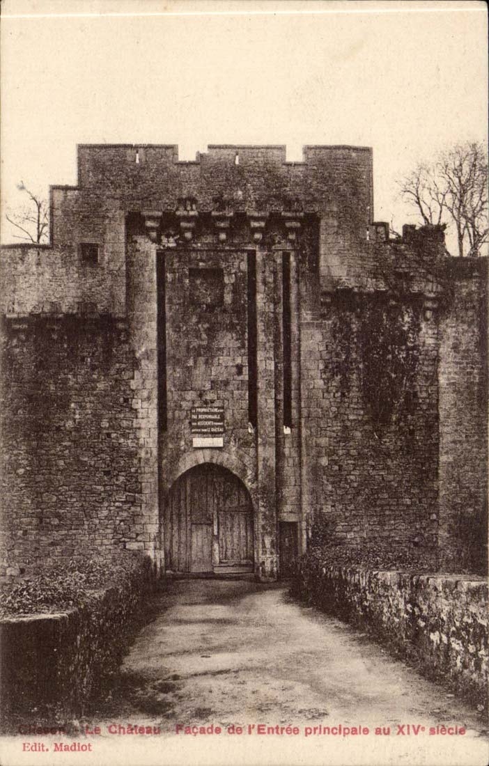 Clisson CPA the castle Frontage of the main entrance with 14th