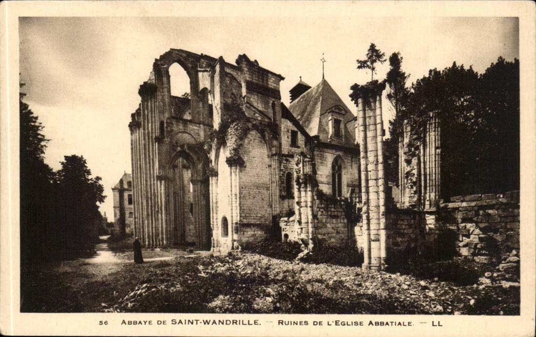 Abbey of Saint Wandrille CPA Ruins of the abbey church