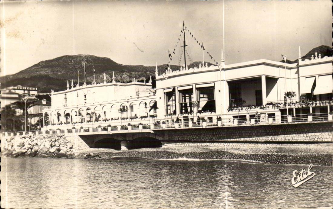 Menton CPA terraces of the casino at the seaside
