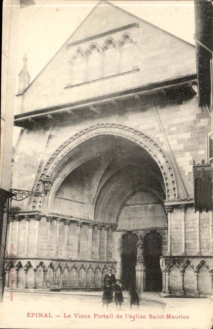 Epinal CPA the old gate of the church Saint Maurice