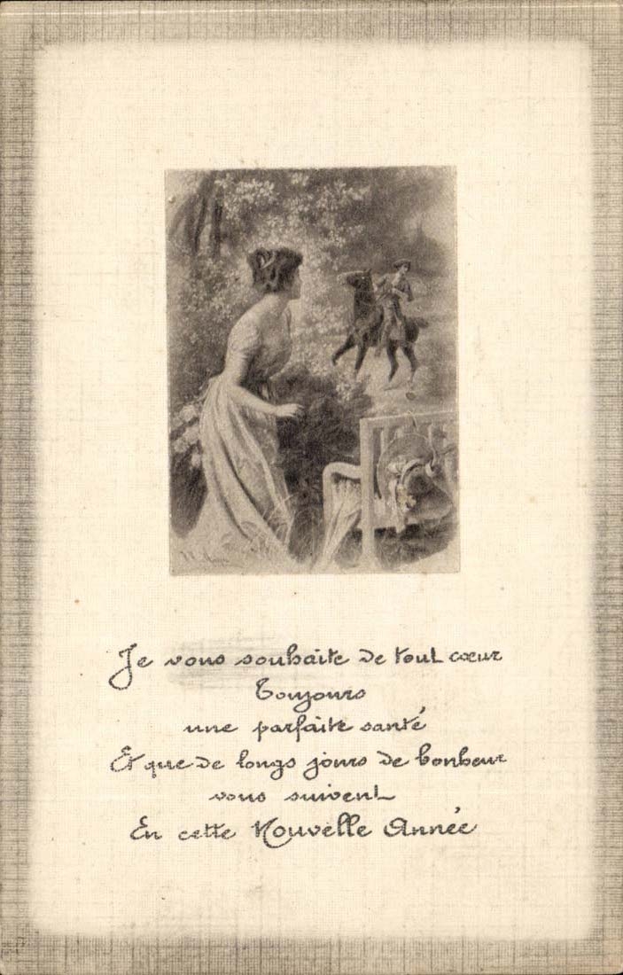 CPA Fantasy I wish you of any heart Femme rider