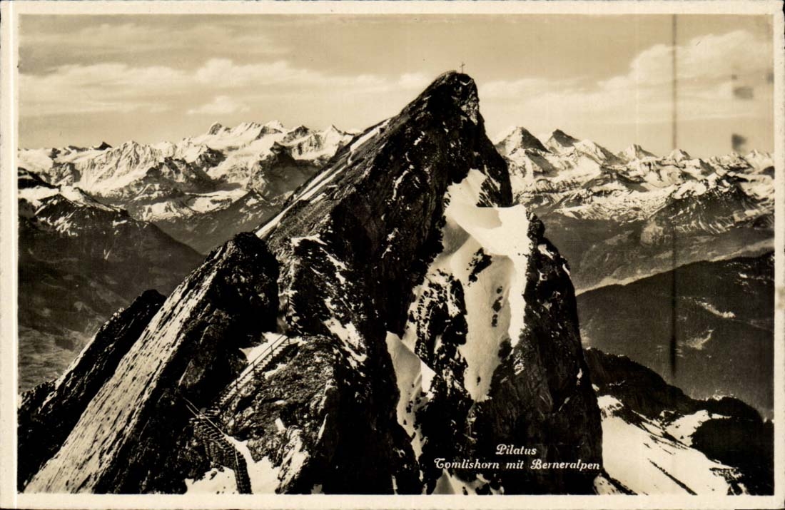 Suisse CPA Pilatus Tomlishorn mit Berneralpen