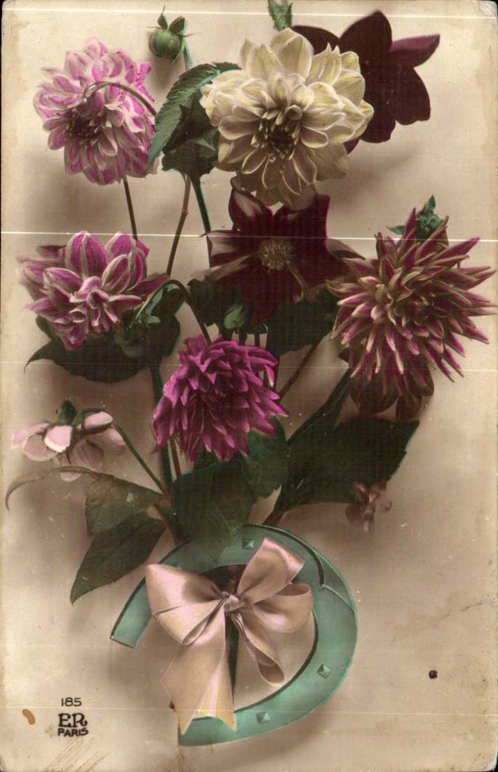 CPA Fantasy Flowers and horseshoe