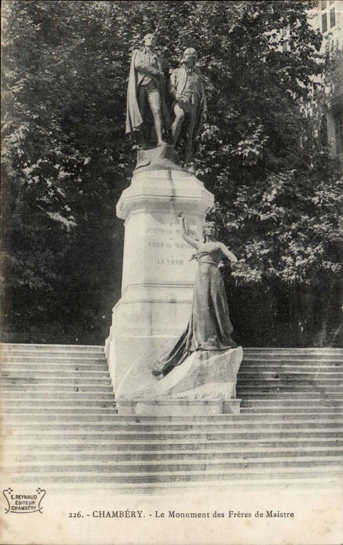 Chambery CPA the monument of the Brothers of Maistre