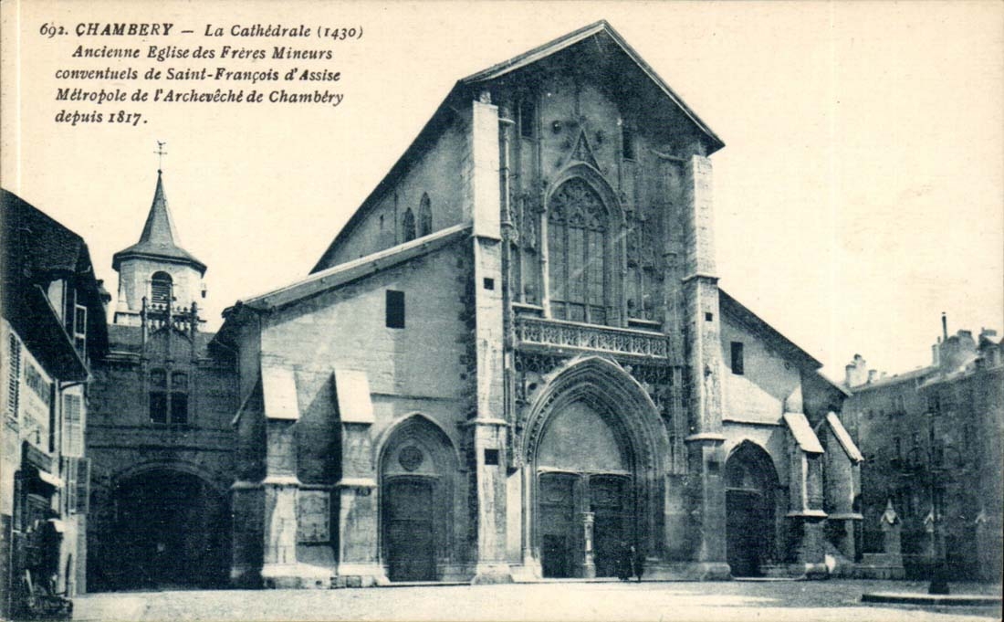 Chambery CPA die alte Kirche der Kathedrale der kleinen Bruder conventueles von Saint François der Unterseite