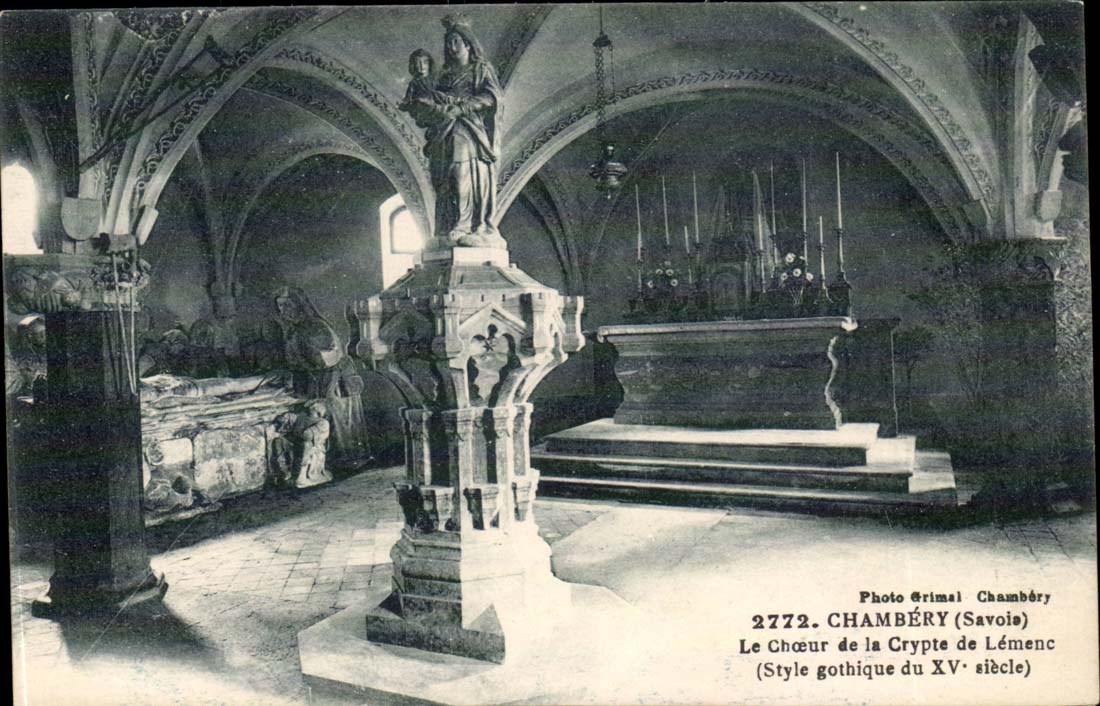 Chambery CPA the heart of the crypt of Lemenc (Gothic style of 15th)