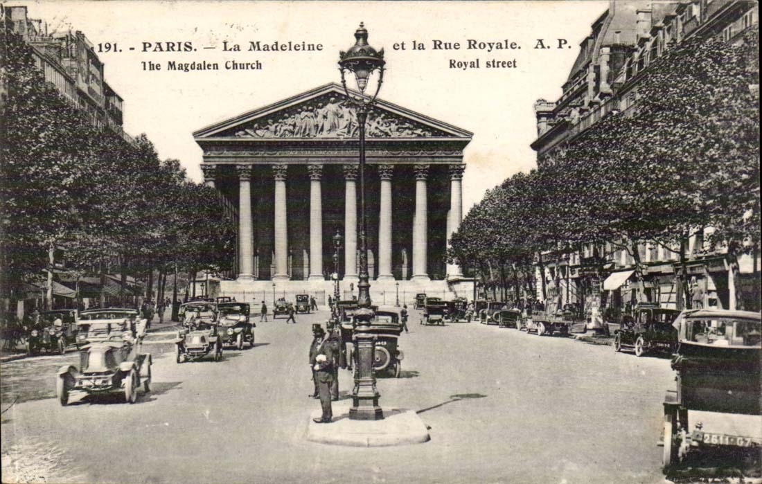CPA Paris the Madeleine and the Royal street