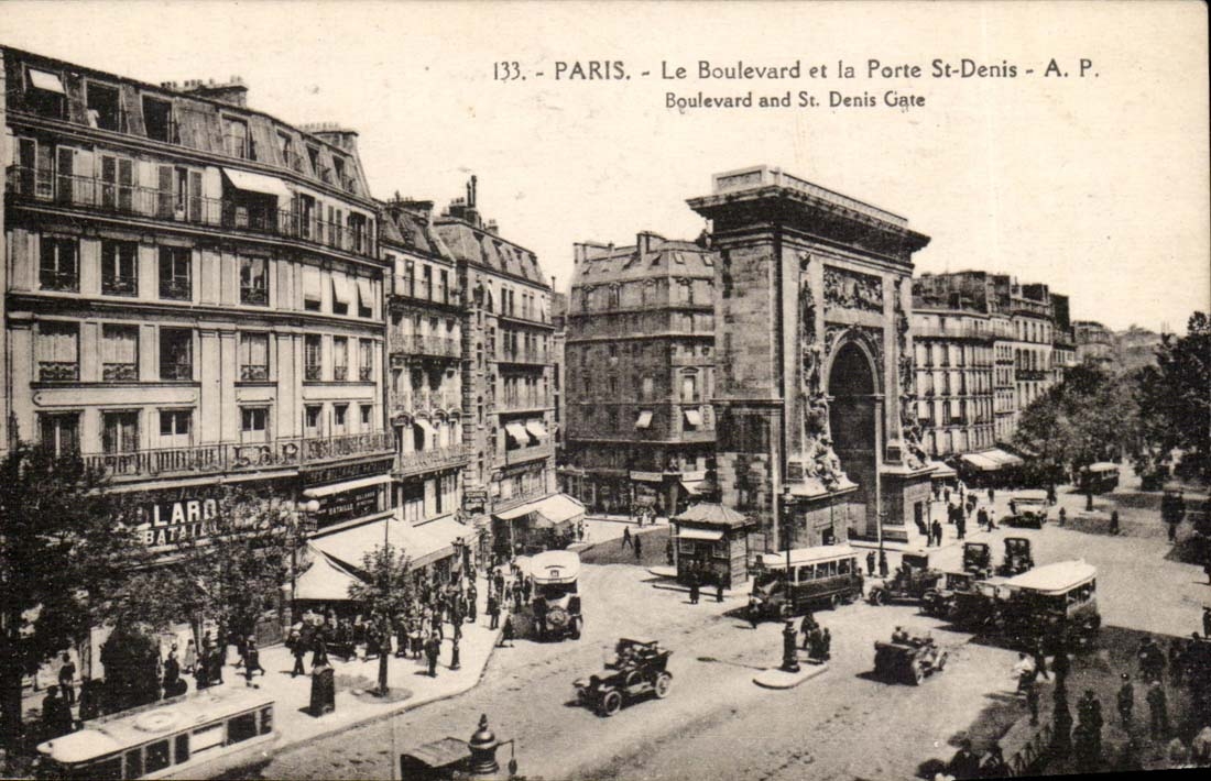 CPA Paris die Prachtstrasse und die Tur Str Denis