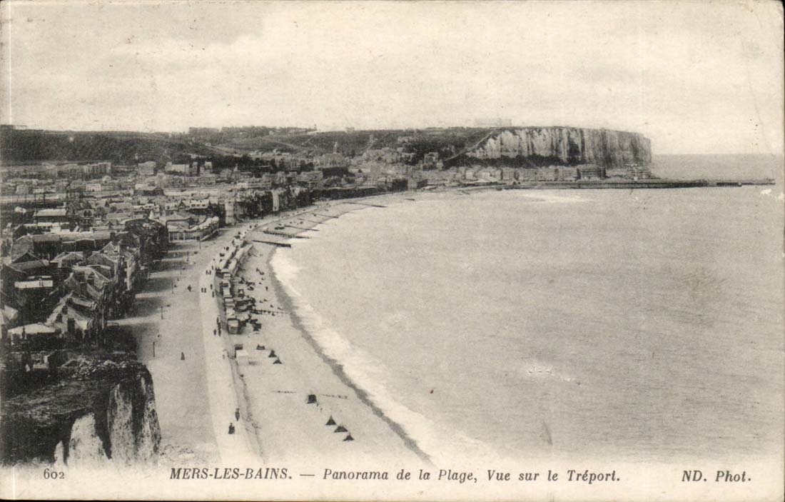 CPA Seas les Bains Panorama of the beach Seen on Treport