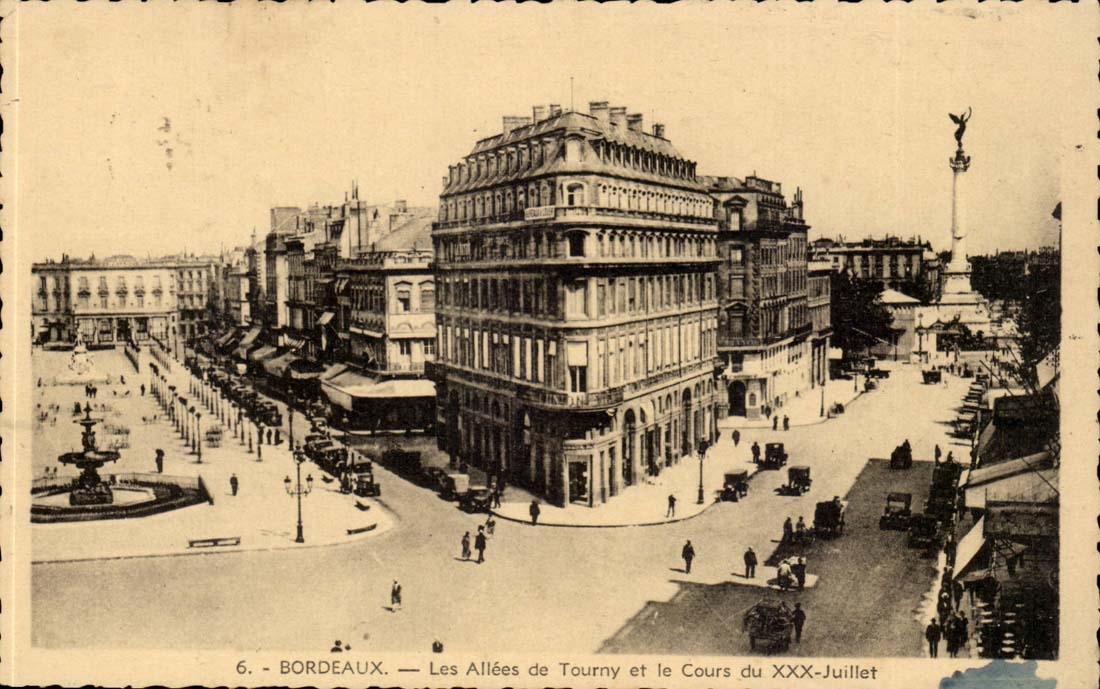 CPA Bordeaux alleys of Tourny and the course of July XXX