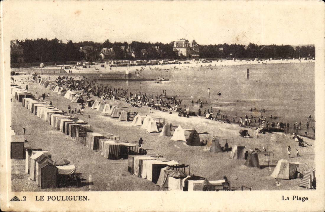 Pouliguen CPA the beach