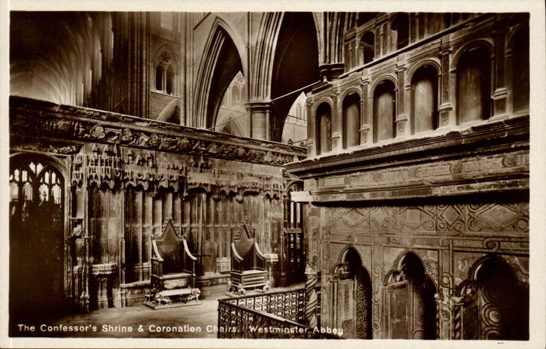 Great Britain London London CPA The confessor' S shrine and coronation flesh Westminster Abbey