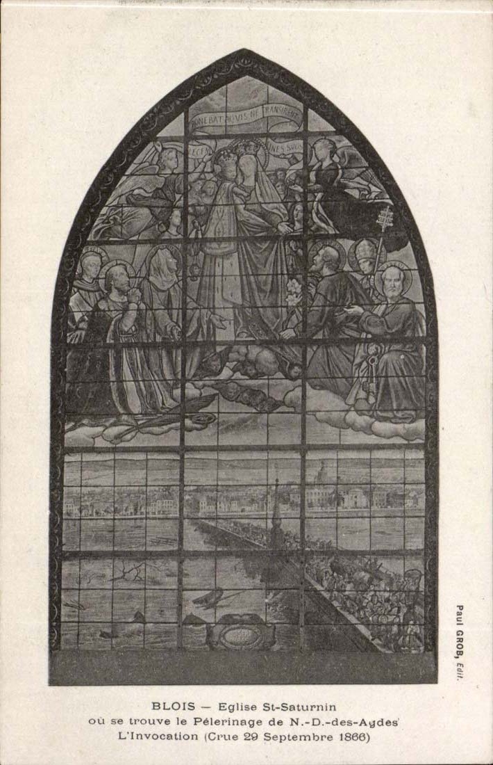 Blois CPA Eglise St Saturnin ou se trouve le pelerinage de ND des Agdes L'invocation