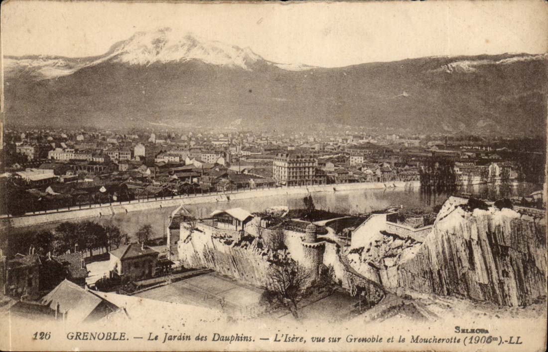Grenoble CPA the garden of the Dolphins Isere seen on Grenoble and Moucherotte