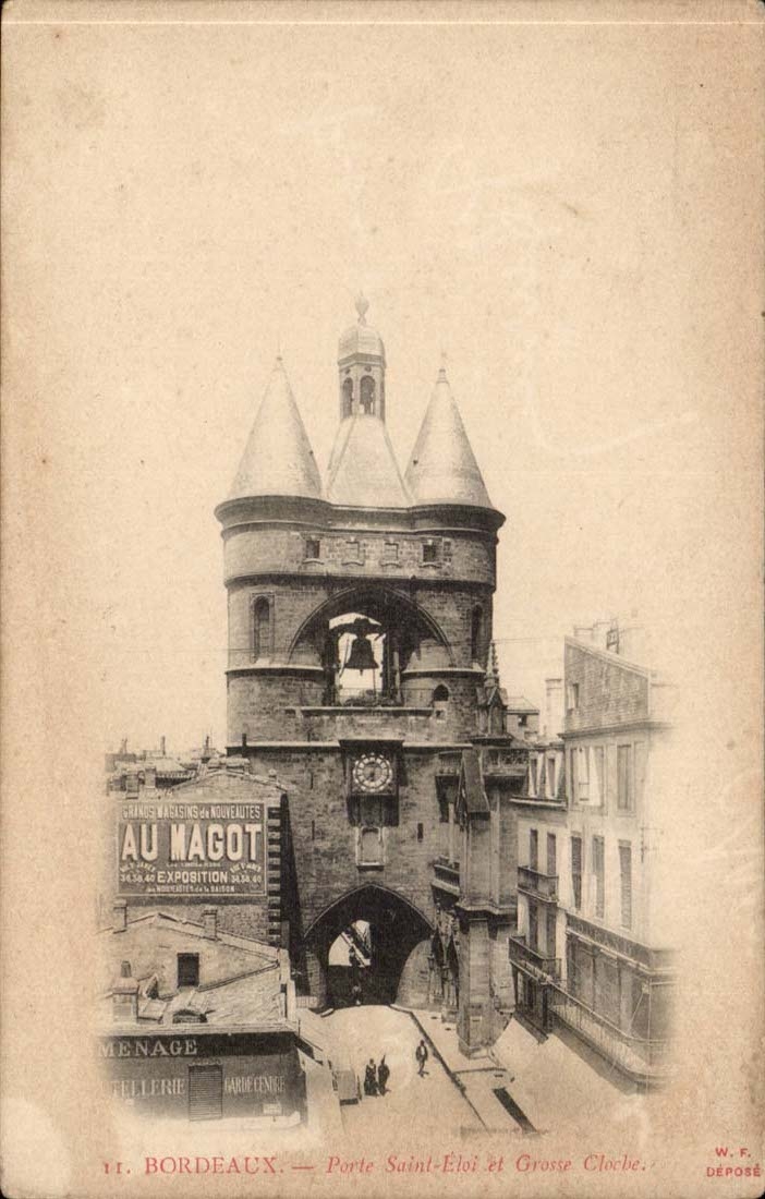 Holy Bordeaux CPA Gate Eloi and large bell