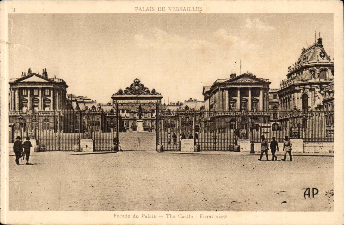 Palate of Versailles CPA Frontage of the palate