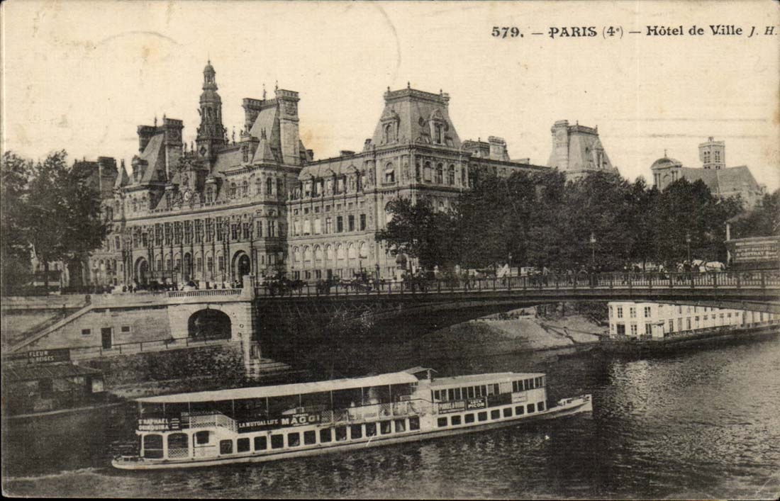Paris CPA Hotel de ville (peniche boat)