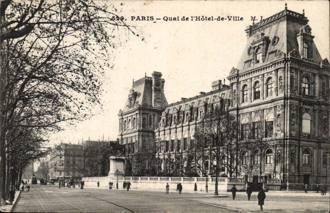 Paris CPA Quai de l'Hotel de ville 