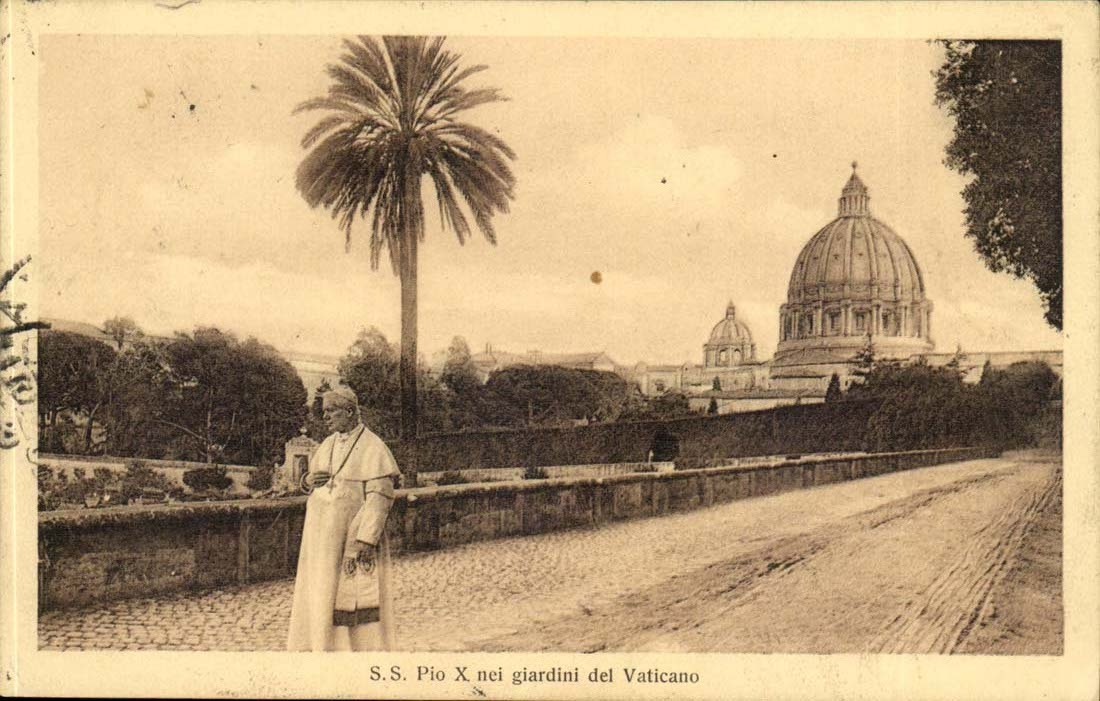 Italie Italia SS Pio X nei giardini del Vaticano (pape pope roma)