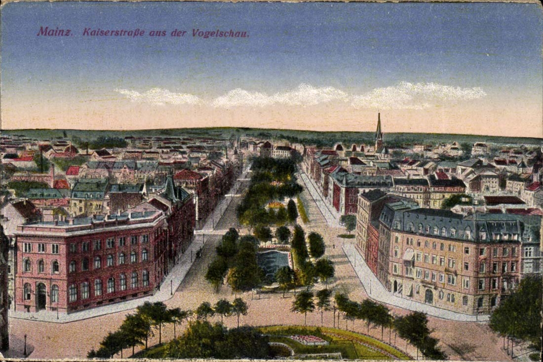 Germany Mainz CPA Kaiserstrasse aus der Volgelschau