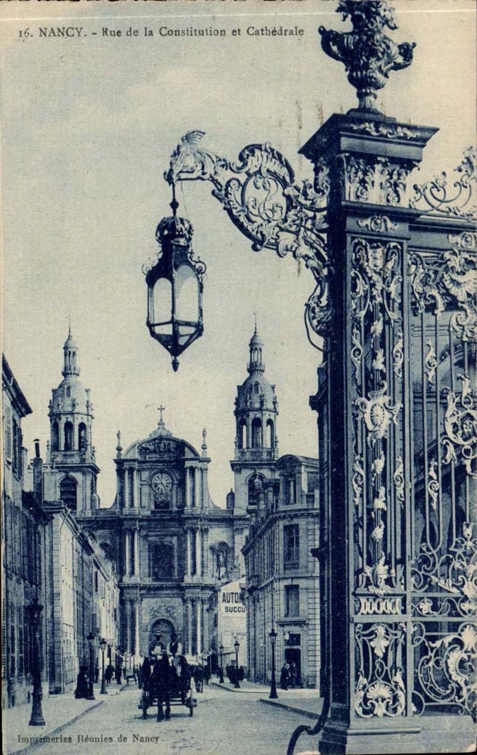 Nancy CPA Rue de la Consitution et cathedrale