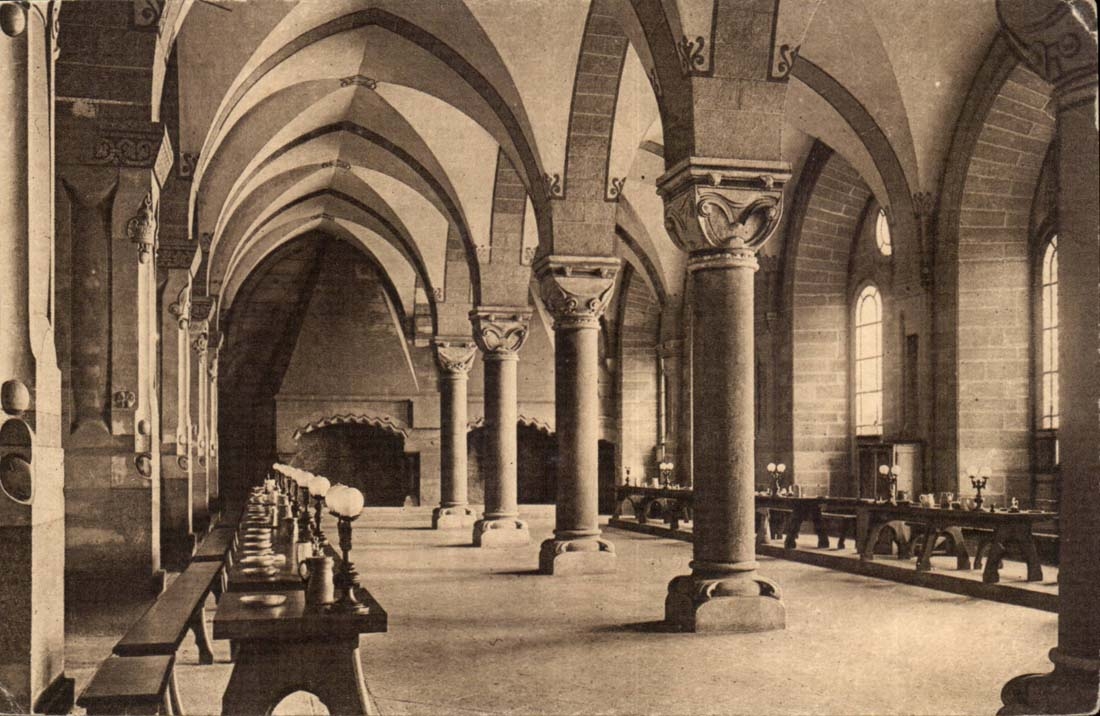CPA the refectory of the abbey St Pierre de Solesmes the Sarthe