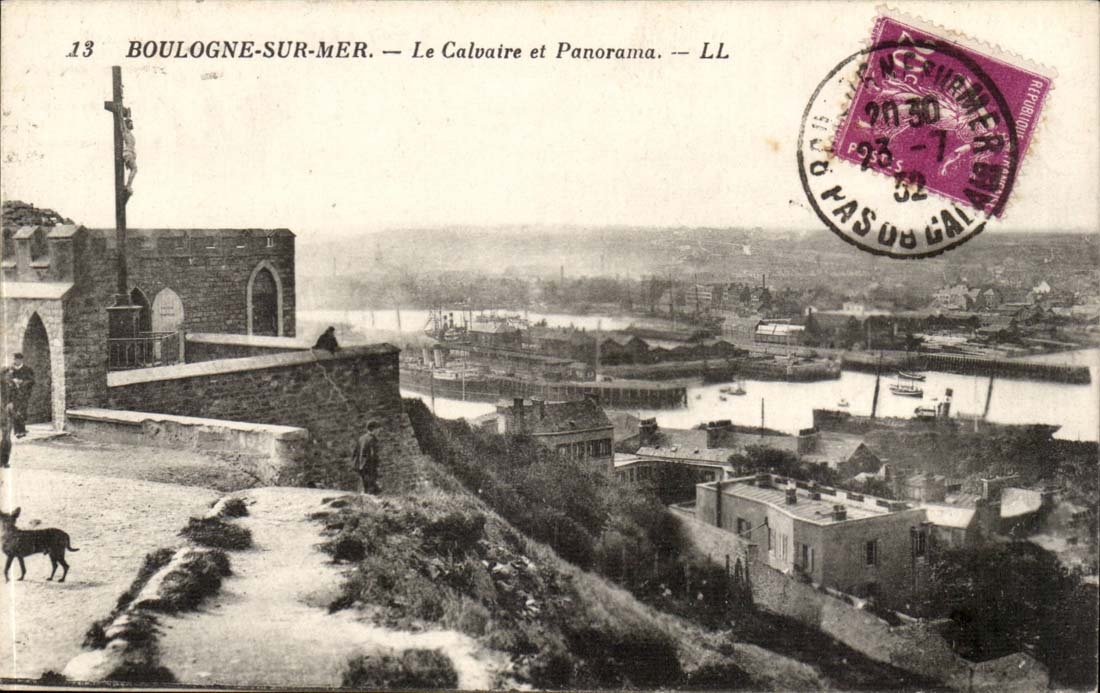 Boulogne on Sea CPA the martyrdom and panorama