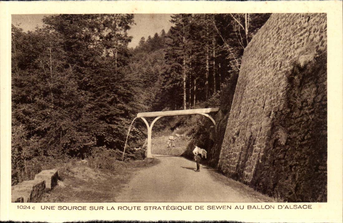CPA eine Quelle auf der strategischen Strasse von gesehen zum Ballon von Elsass