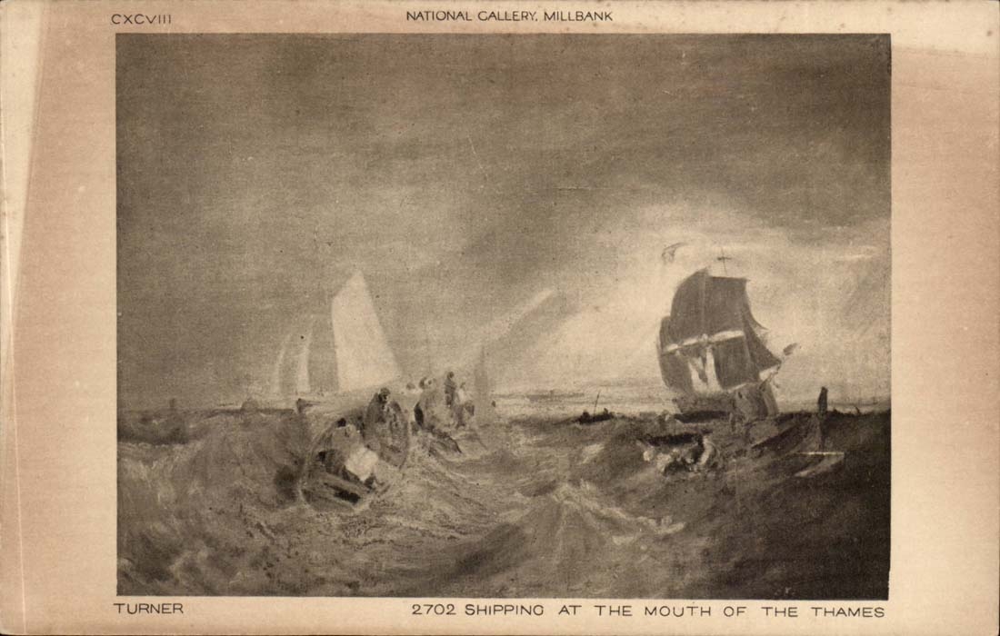CPA National Gallery Millbank Tuner Shipping At the mouth off the Thames