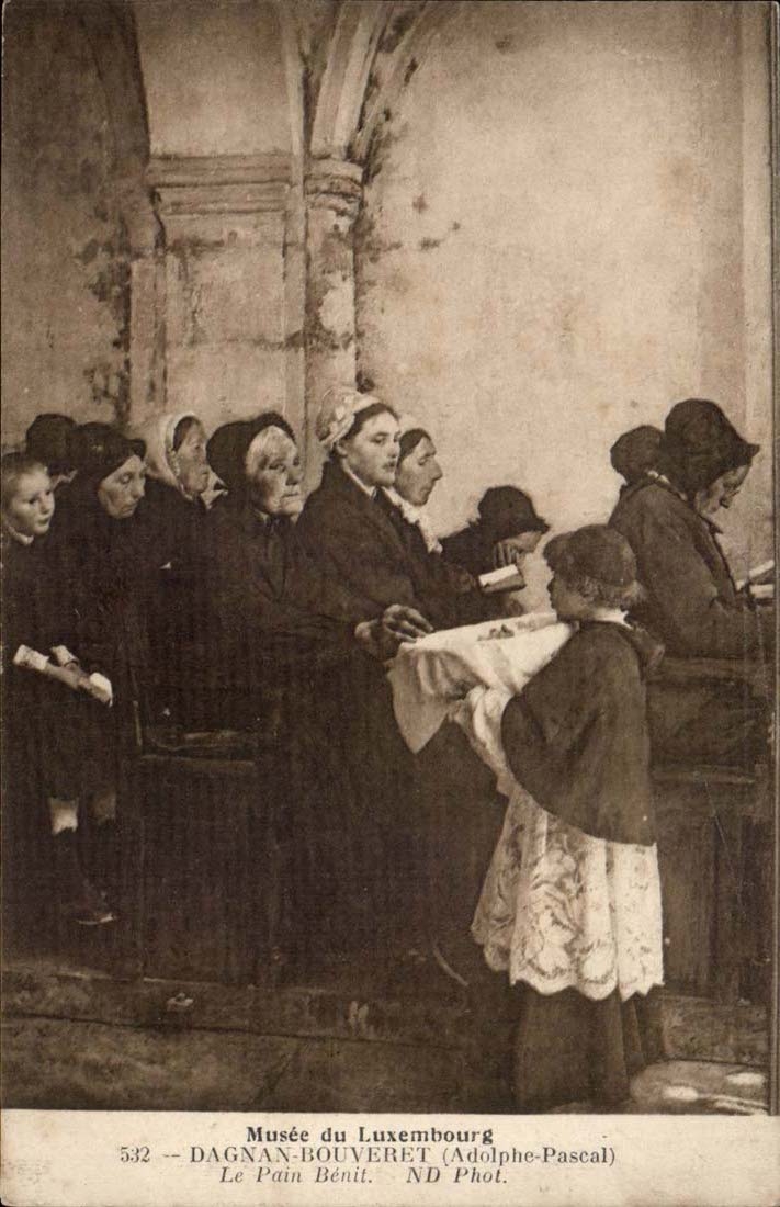 CPA Musee of Luxembourg Dagnan Bouveret the bread blesses