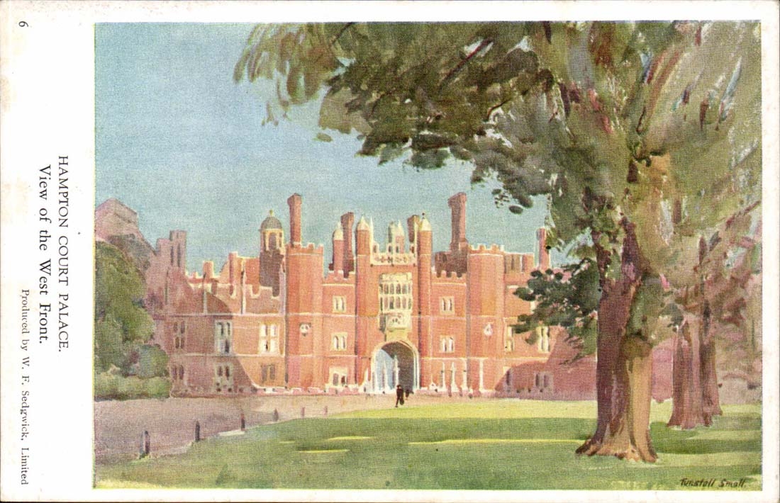 The United Kingdom Hampton Court De luxe hotel View from the West face CPA