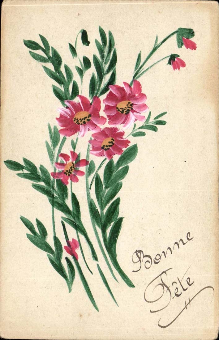 CPA gute Phantasie feiert Fleurs